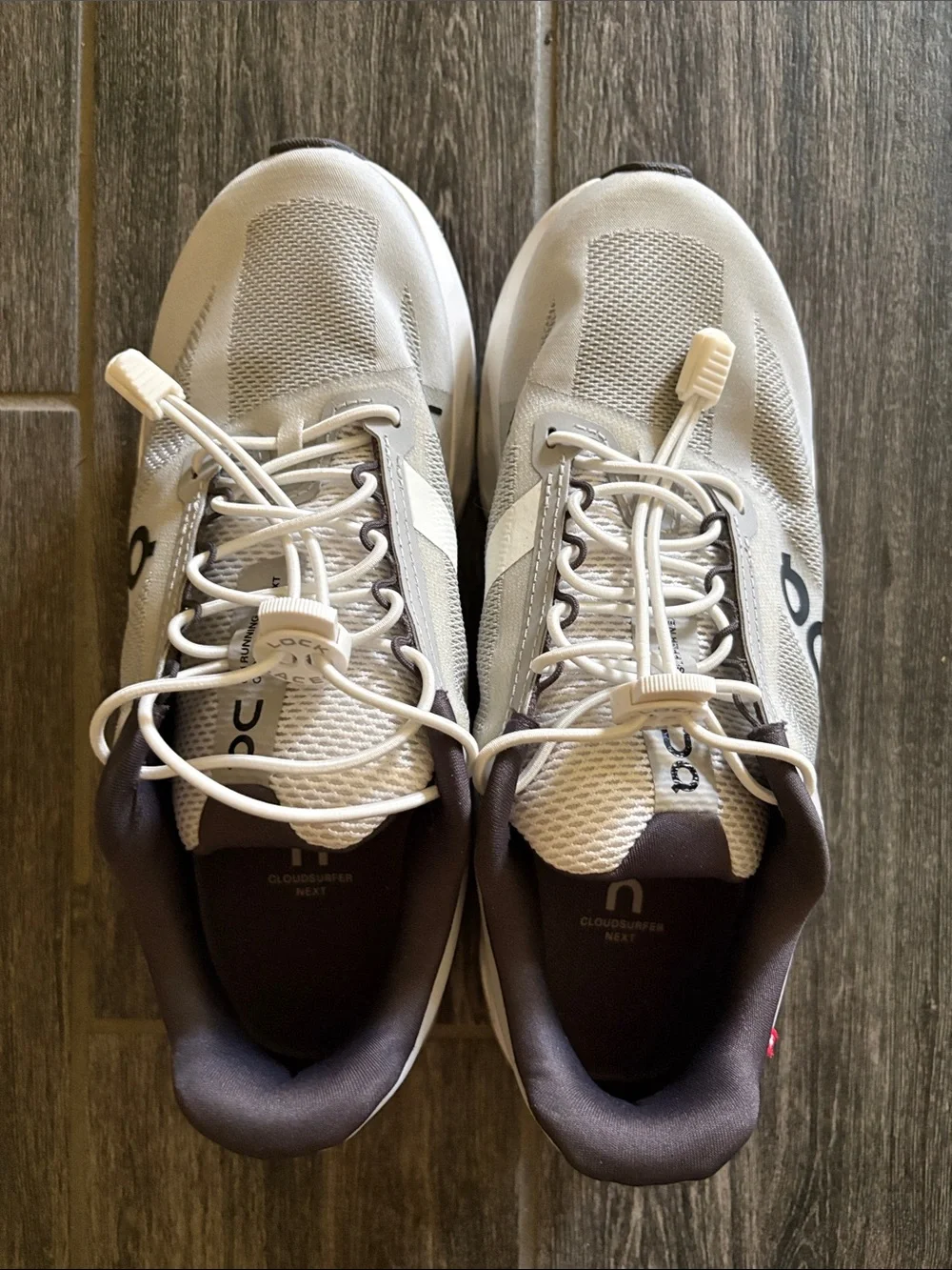 On Running- Women’s Cloudsurfer Next- Glacier/White- size 7.5